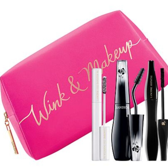 Lancôme "Mascara Mania" with makeup bag 3 mascaras